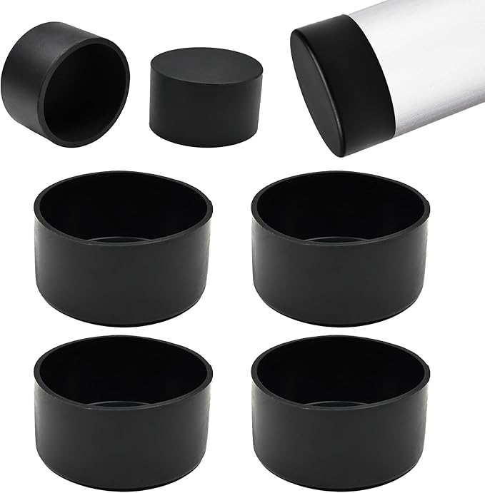 2-3/8" Silicone Chair Leg Floor Protectors, Rubber Chair Leg Caps, Non-Slip by EASYEAH
