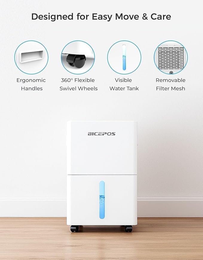 1, 500 Sq.Ft Dehumidifiers for Home, 21 Pints Dehumidifier for Basement - Image 7