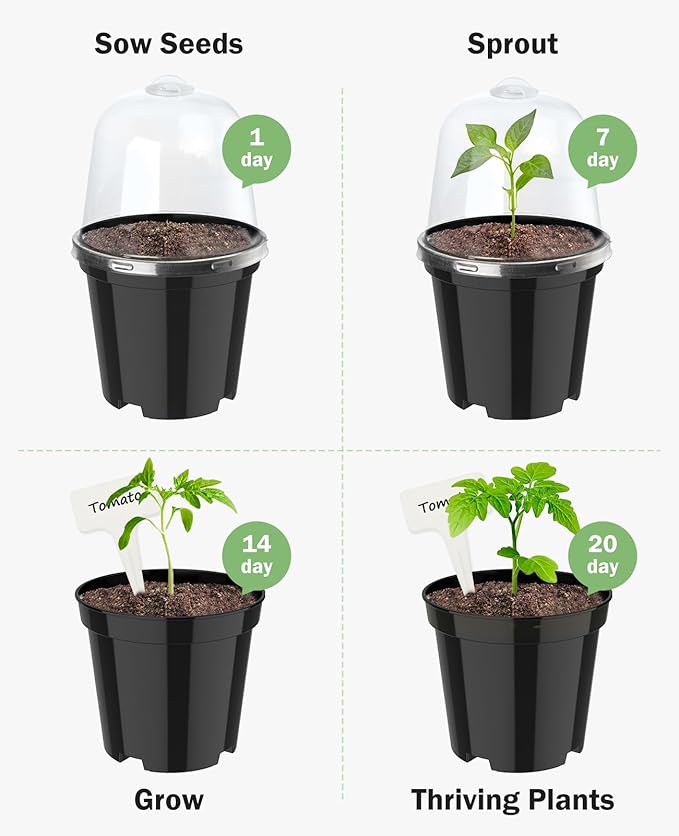 homenote Nursery Pots for Plants, 4 Inch Plant Pot for Planting - Image 8