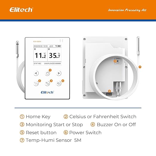 Elitech WiFi Digital Temperature Humidity Data Logger, 2.4GHz/5GHz WiFi Remote - Image 7