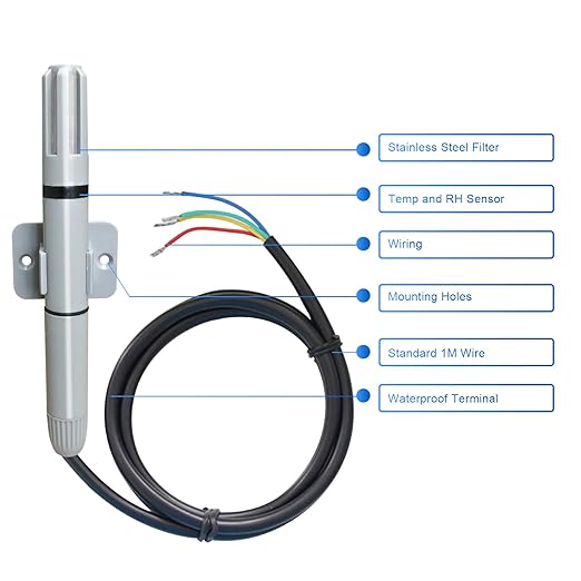 Tzone RS485 Temperature Sensor Modbus RTU Temperature and Humidity Transmitter - Image 9