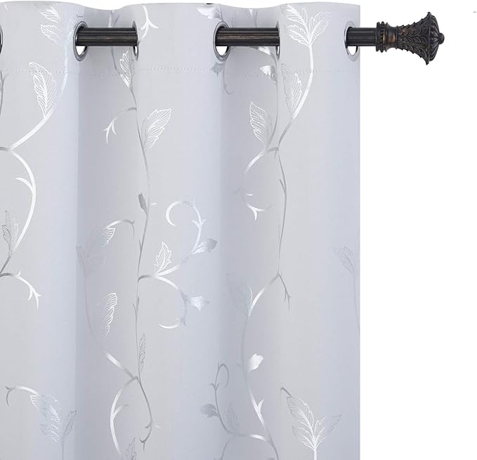 BUHUA Room Darkening Curtains Small Bedroom Window Thermal Insulated Blackout by BUHUA