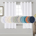PrinceDeco Pure White Blackout Curtains 63 Inches Long Short Blackout Curtains by PrinceDeco