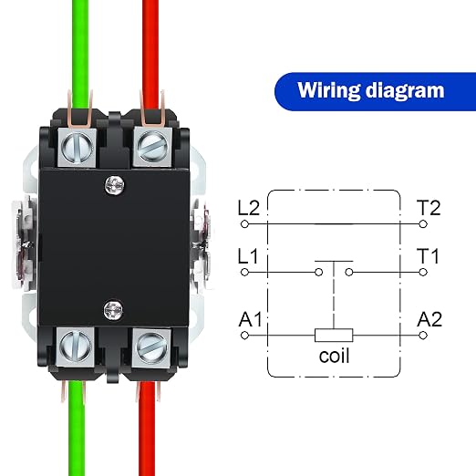 Dreyoo 2 Pcs 24V Coil 40A 2 Pole Air Conditioner Contactor, UL Certified HVAC - Image 3