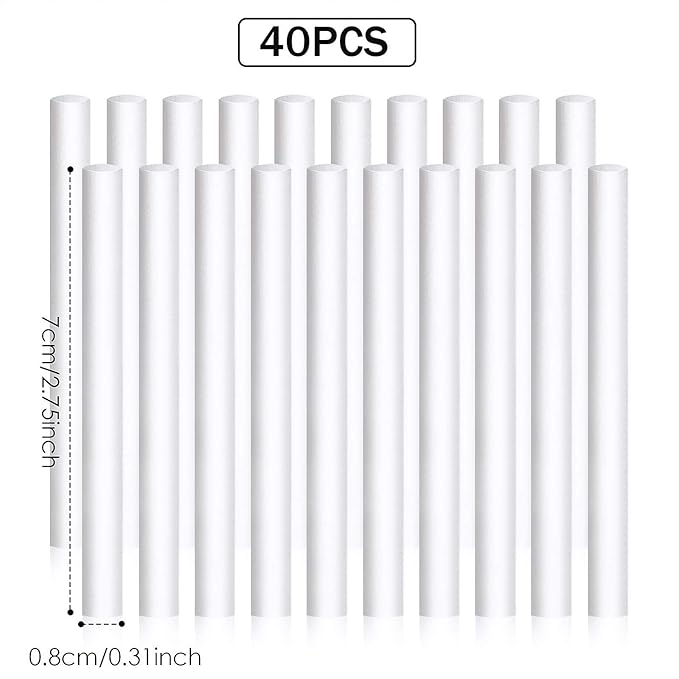 40 Pieces Humidifier Filter Cotton Refill Travel Mini Humidifier Filters Sticks - Image 3