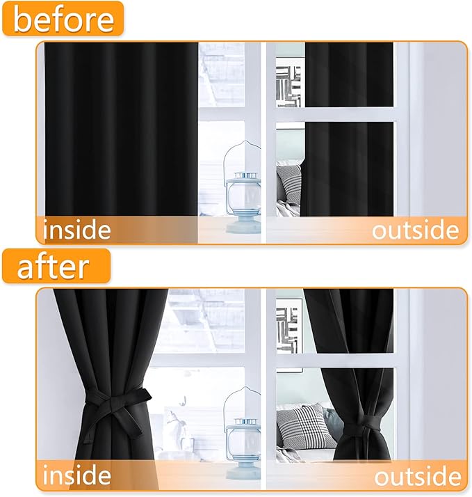Hiasan Blackout Curtains for Bedroom, 52 x 102 Inches Long - Image 3