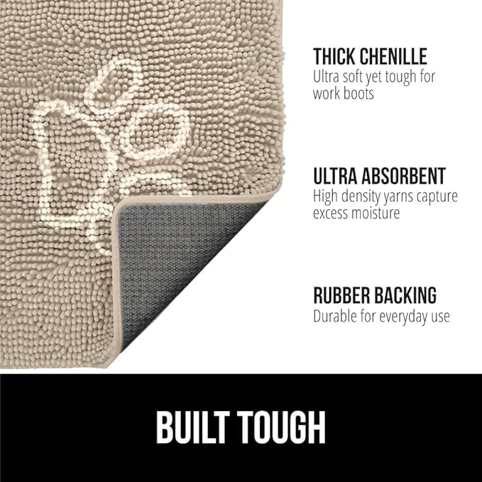 GORILLA GRIP SOAKSTOPPER Dog Door Mat, 48x30 Machine Washable Rug Absorbent - Image 3