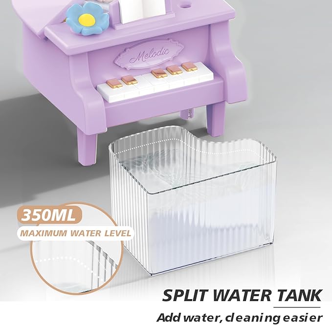 Portable Mini humidifie, 350mL Cool Mist Humidifie, 1200mAh Quiet - Image 4