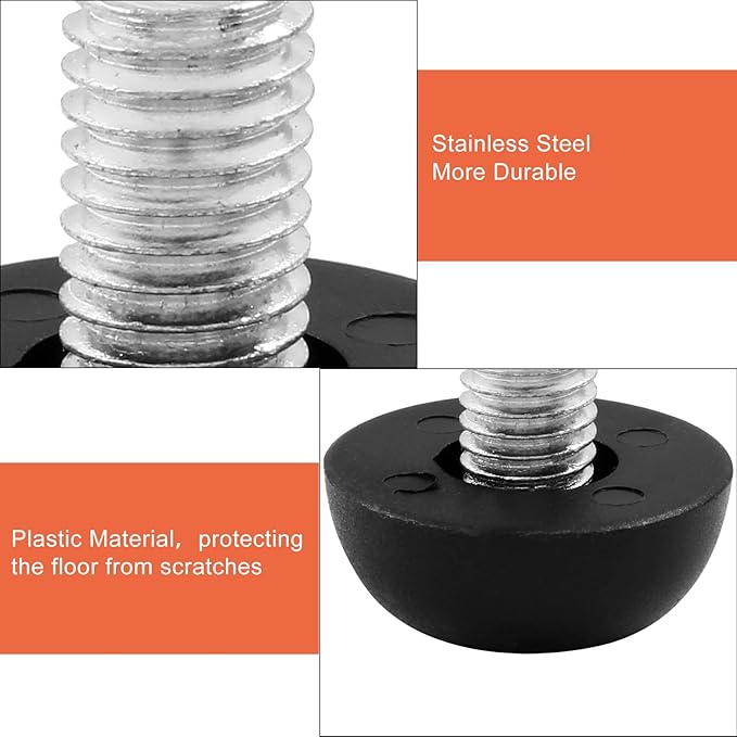 Litoexpe M8 Adjustable Furniture Leg Levelers, Outdoor Patio Furniture Legs - Image 3