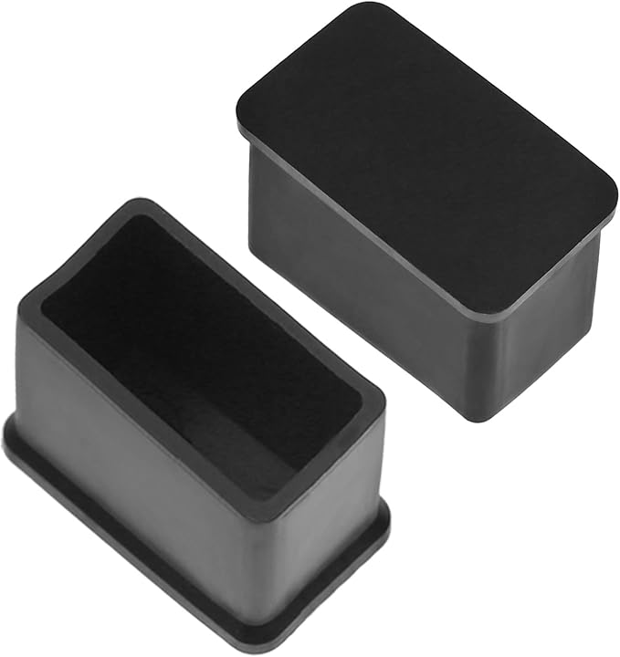 20Pcs Rectangle Rubber Furniture Leg Caps 1.18" x 0.59", Vinyl Flexible Chair - Image 3