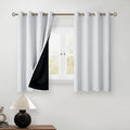 BGment Greyish White Short Blackout Curtains by BGment