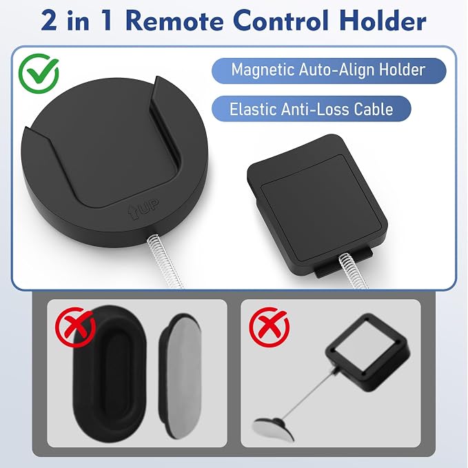 YYILIS 8.5Ft 6 Pcs Magnetic Remote Control Holder, Stretchy Remote Control - Image 3