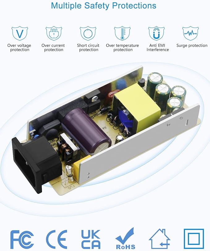 ALITOVE AC to DC Converter 12V 5A 60W 110V to 12V Converter Cigarette Lighter - Image 4