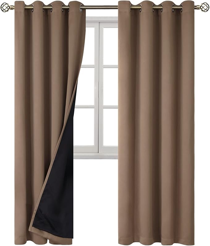 BGment 100% Blackout Curtains for Bedroom Window 84 Inch Length 2 Panels Set - Image 8