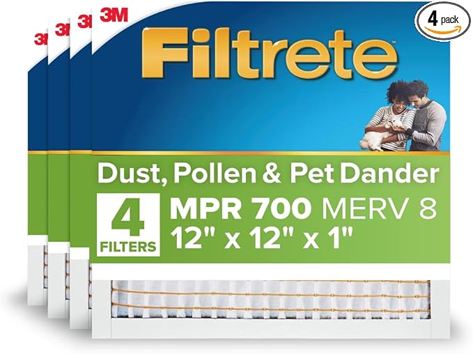 Filtrete 12x12x1 AC Furnace Air Filter, MERV 8, MPR 700, Tough on Pollen by Unknown
