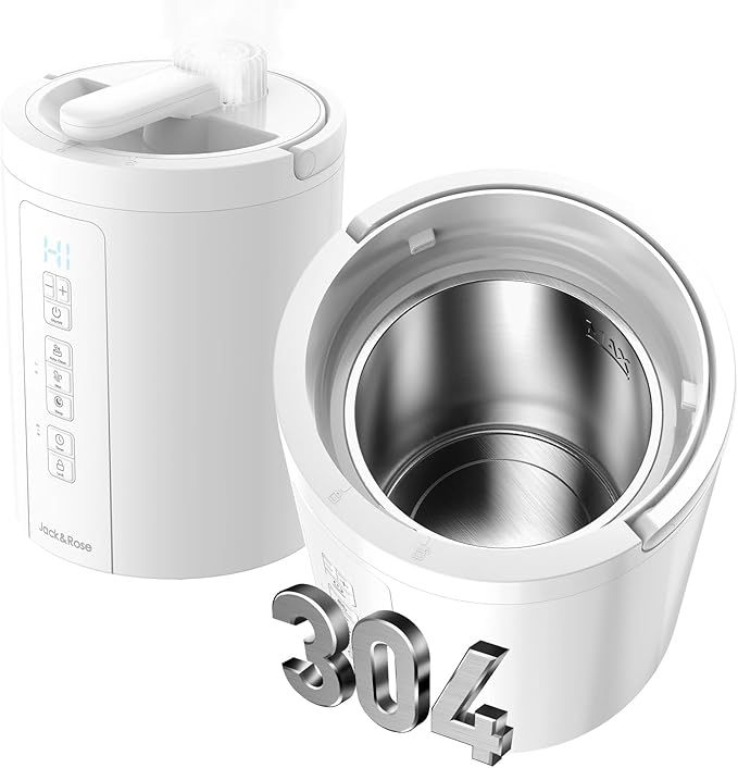 3L Stainless Steel Humidifier for Bedroom, Warm Mist Humidifiers Easy Clean by JackRose