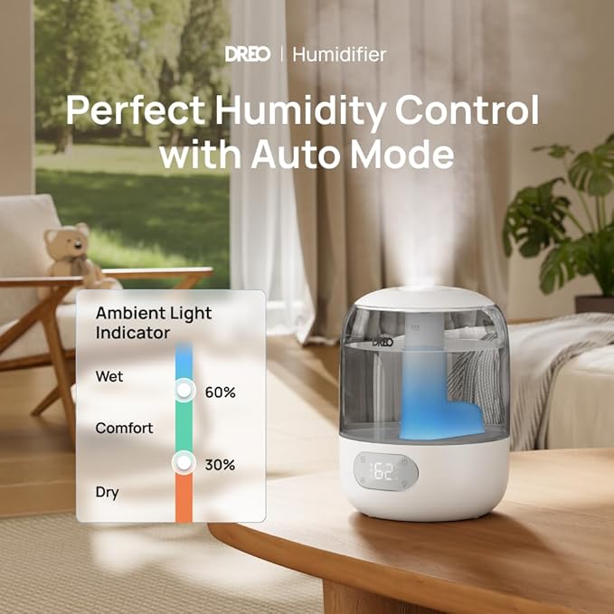 DREO Humidifiers for Bedroom, Cool Mist Ultrasonic Humidifiers - Image 2
