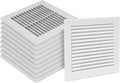 10-Pack 6" x 6" Square Air Vent Cover – White Plastic Vent Deflector by Unknown