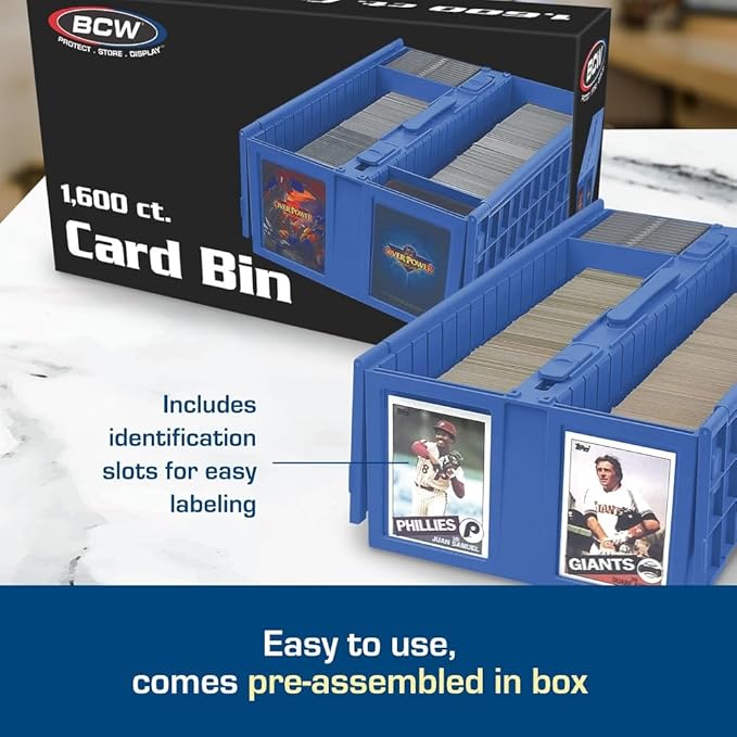 BCW Collectible Card Bin – | Holds up to 1600 Cards | Plastic Storage Box - Image 4