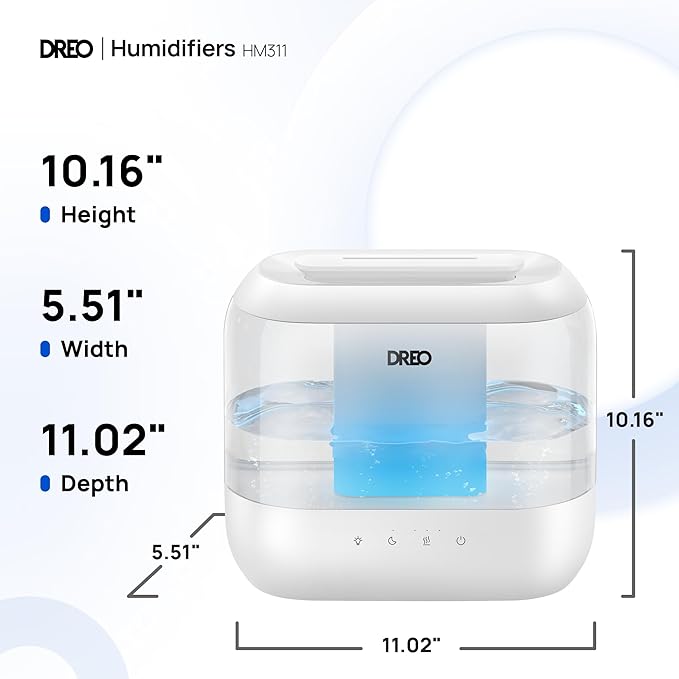 Dreo Humidifiers for Bedroom, 4L Top Fill for Large Room, 36H Runtime, 28 dB - Image 10