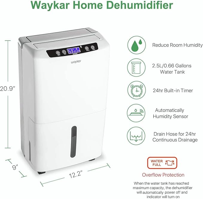 Waykar 2000 Sq. Ft. Energy Star 2025 Dehumidifier - Image 2