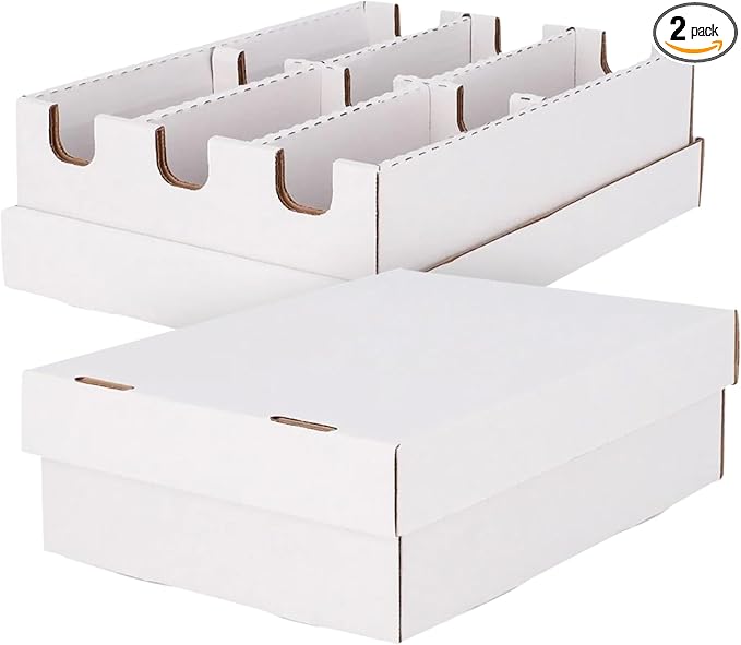 BCW 6-Cell Cargo Card Storage Box 3x2-2 Pack | Holds 2100 Cards | Fits by BCW