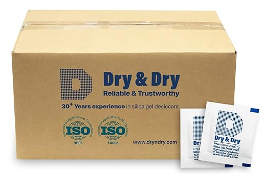 Dry & Dry 3 Gram Silica Gel Packets Silica Gel Desiccants, Silica Gel Packs by DryDry