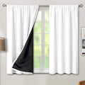 BGment White Blackout Curtains for Bedroom 54 Inch Length, Short Thermal by BGment