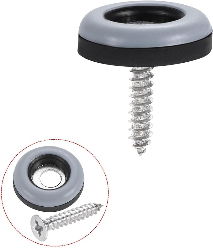 uxcell 19mm Furniture Feet Slider Glides Screw-in Chair Leg Protector Pads PTFE - Image 5