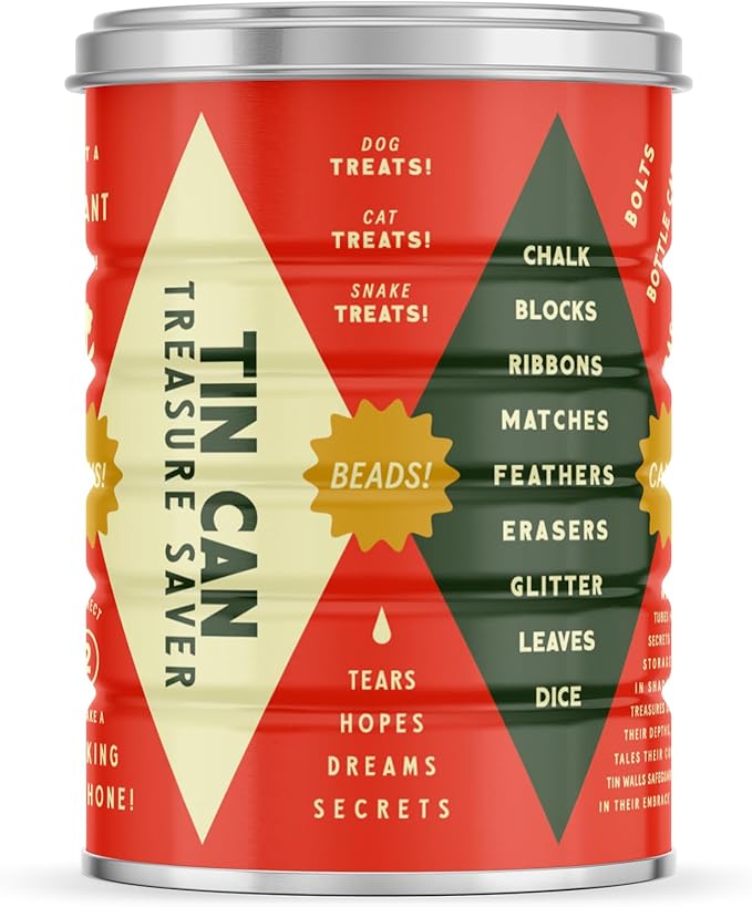 Retro Tin Can, Studio MPLS Designs, Collectable, Peel & Stick Valved End by Roastar