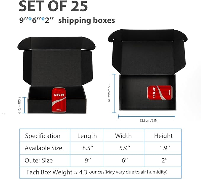 Small Shipping Boxes 9x6x2 Inch - Image 2