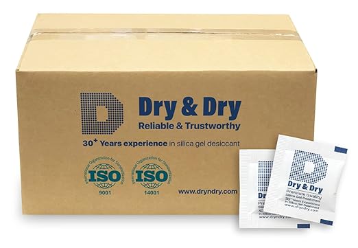 Dry & Dry 1 Gram Silica Gel Packets Desiccants, Silica Packets by DryDry
