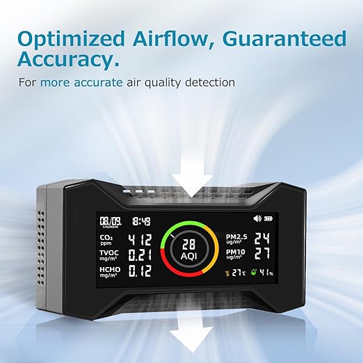 8-in-1 Air Quality Monitor Indoor, CF-20 Portable Air Quality Tester CO2 - Image 3