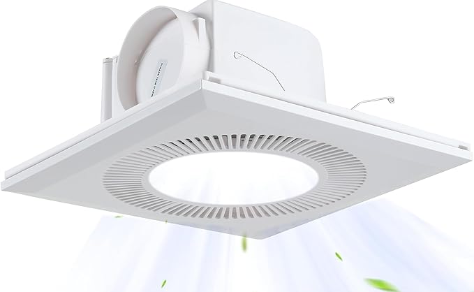 Bathroom Exhaust Fan with Light DC Energy-Saving Bathroom Ventilation Fan by yeler