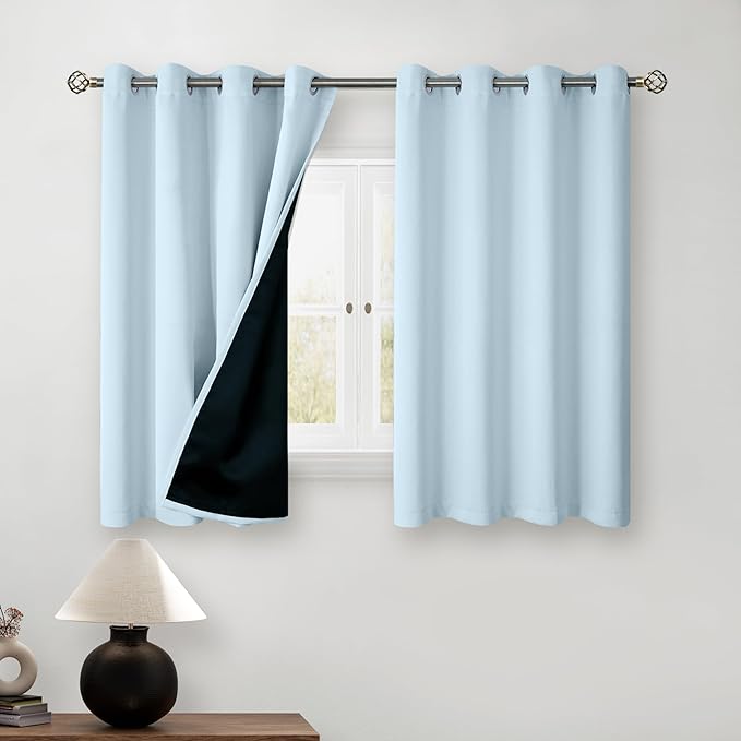 BGment Baby Blue 100% Blackout Curtains by BGment