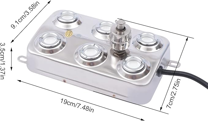 YIYIBYUS Ultrasonic Mist Maker 6 Head Mister Foggers Rockery Pool Water - Image 3
