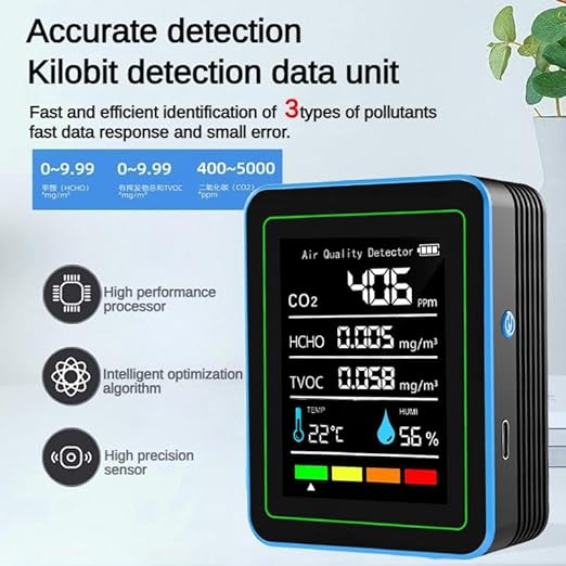 5-in-1 Professional Indoor Air Quality Monitor Indoor Portable CO2 Monitor | - Image 3