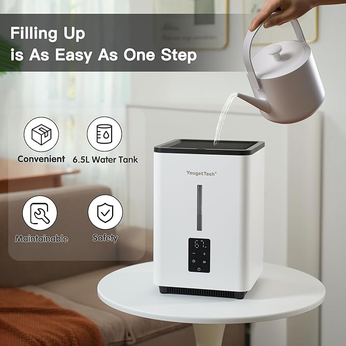 Evaporative Humidifiers for Bedroom Large Room|1.55Gallons|20W evaporative cool - Image 2