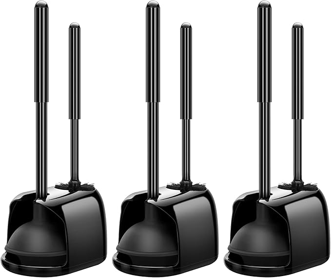 SetSail Toilet Brush and Plunger Set, 3 Pack Toilet Plungers by SetSail