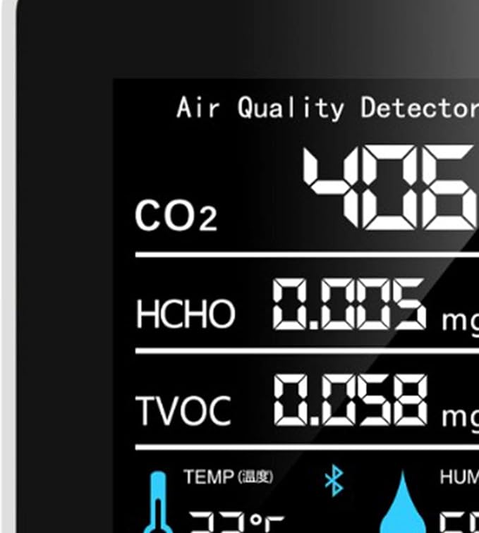 Fydun Air Quality Monitor Indoor, 5 in 1 Detector Portable Battery Operated - Image 7