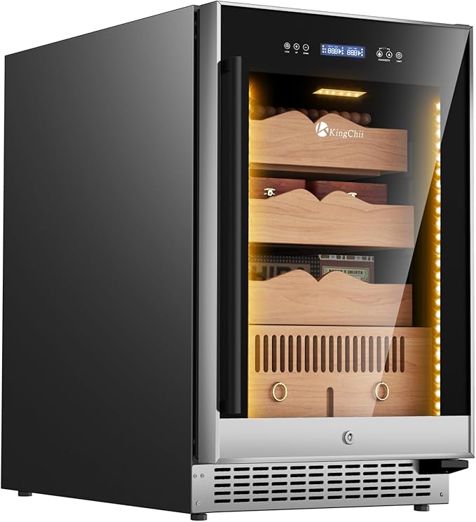 KingChii 145L Electric Cigar Humidor Temperature & Humidity Control, by KingChii