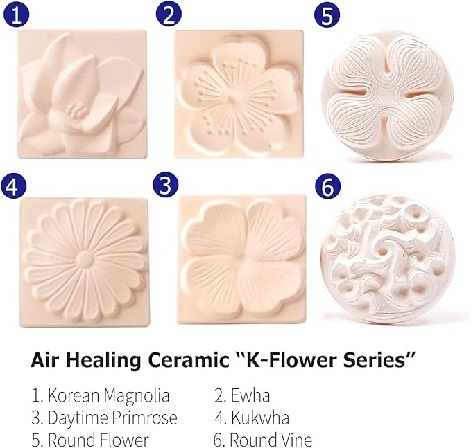 Healing Ceramic Stone Diffuser-Magnolia-Korean flower Series - Image 6