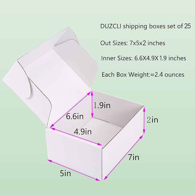 Small Shipping Boxes 7x5x2 Inch - Image 2