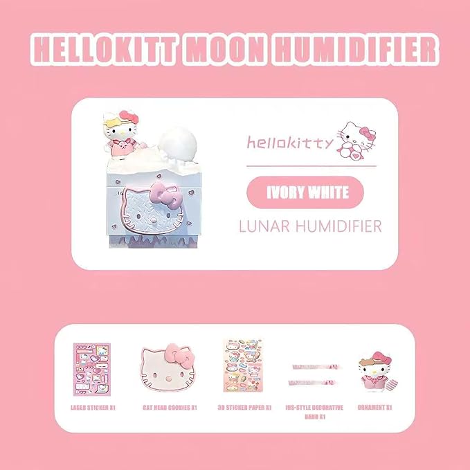 Cartoon Kitty Portable Small Humidifier, USB Personal Desktop Humidifier - Image 2