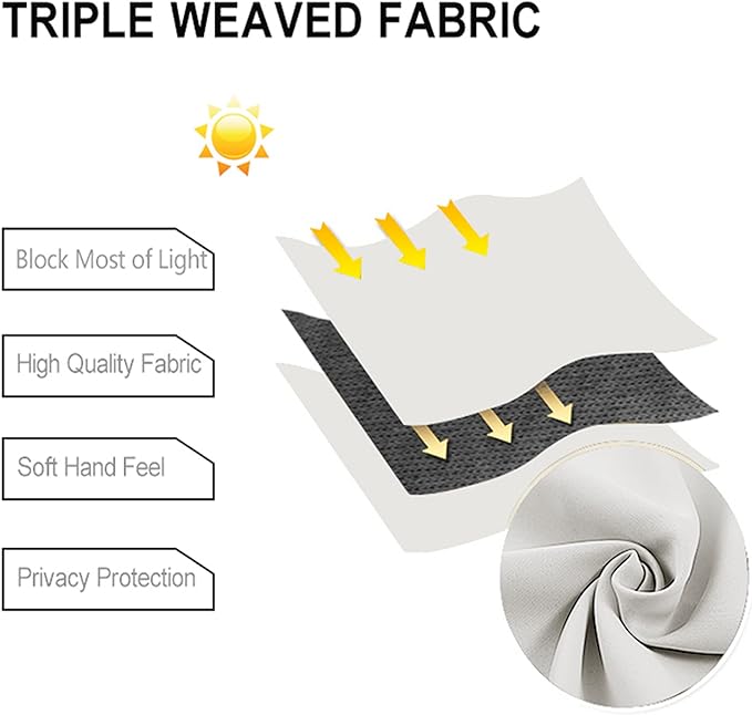 DWCN Room Divider Blackout Curtain Thermal Grommet Panel - Image 3