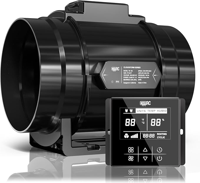 Quiet 8 Inch Inline Duct Fan by AITECAC