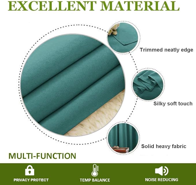 NICETOWN 100% Blackout Patio Sliding Door Curtain, Wide Lined Drape, Keep Warm - Image 7