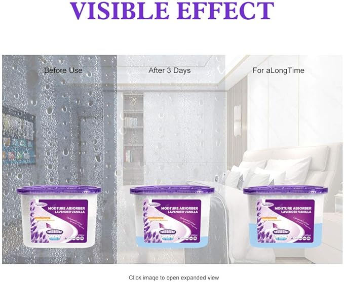 CANAGER Lavender Vanilla, Fresh Scent, Moisture Absorber Box, Odor Eliminator - Image 6