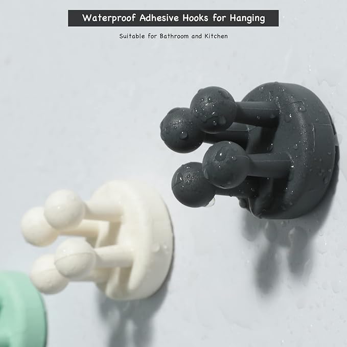 iBetterLife Razor Holder for Shower Hooks – 5Pcs Self Adhesive Wall Mounted - Image 5