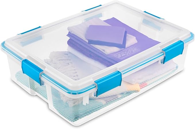 Sterilite 4-Pack Gasket Box, Home Storage Organizer Bins - Image 7